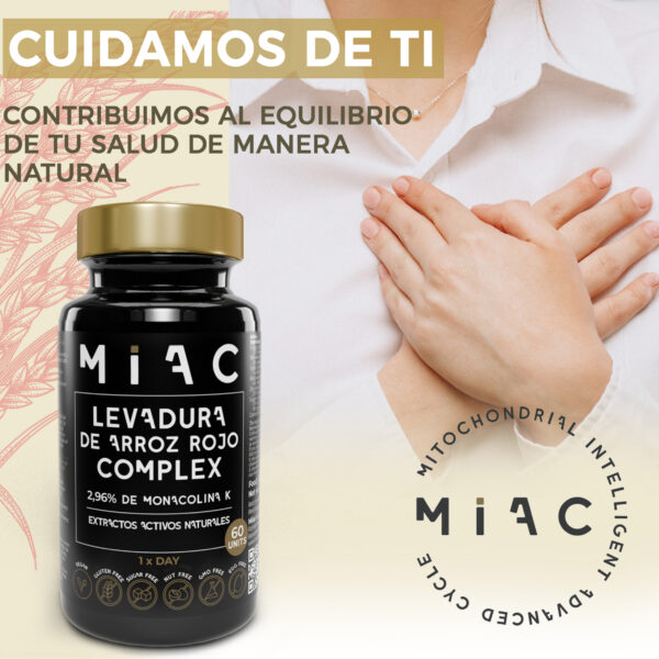 LEVADURA DE ARROZ ROJO COMPLEX  <a style="font-size:16px;"> 2,96% Monacholin K </a><br>60 Cápsulas</a> - Imagen 6