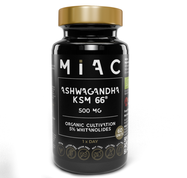 ASHWAGANDHA KSM-66 <a style="font-size:16px;">5% WITHANOLIDES<br> 500mg <br>  60 Cápsulas  </a>