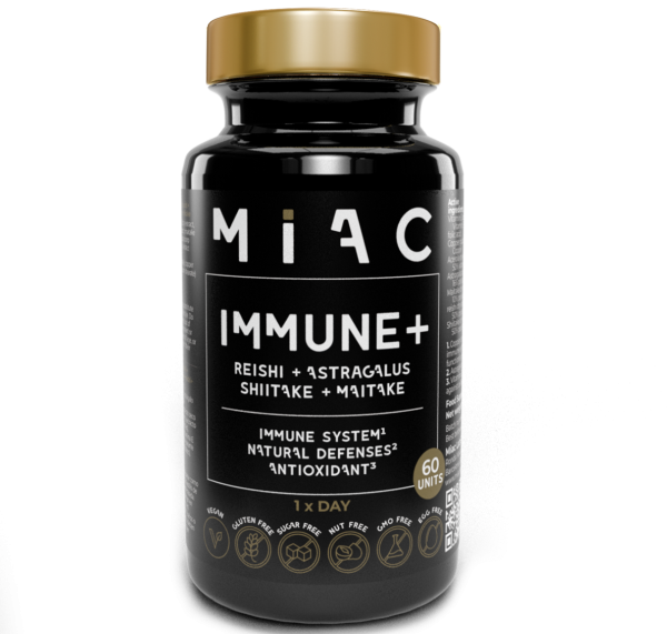 IMMUNE+ <a style="font-size:16px;"> Reishi+Astragalus+Shiitake+ <br> 60 Cápsulas  </a>