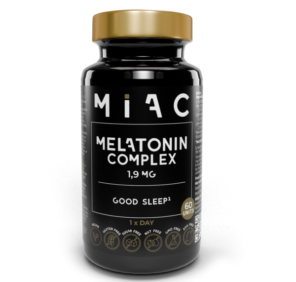MELATONINA COMPLEX <a style="font-size:16px;"> 1,9 mg. <br> GOOD SLEEP <br>60 cápsulas</a>
